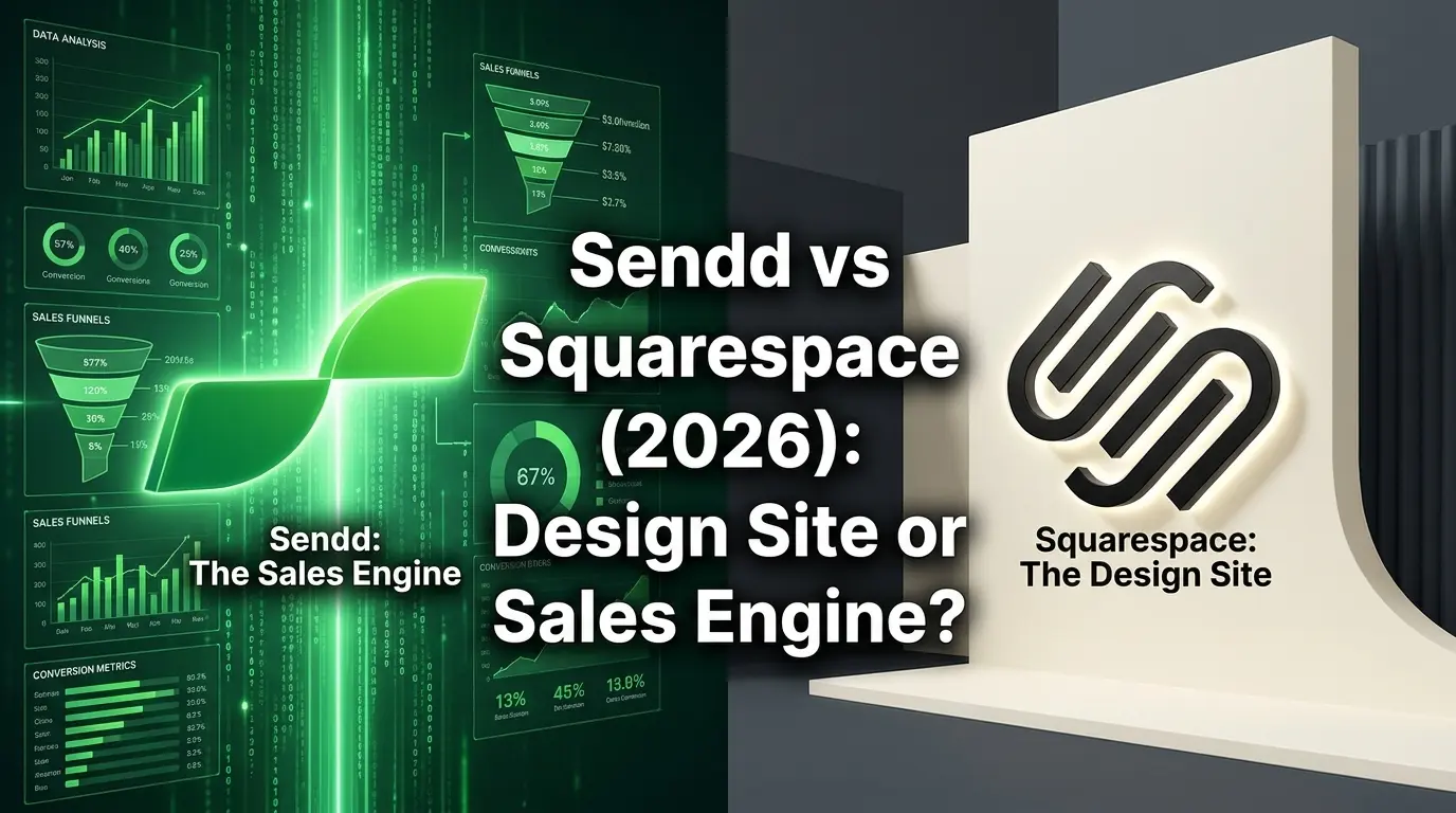 Sendd vs Squarespace (2026): Design Site or Sales Engine?
