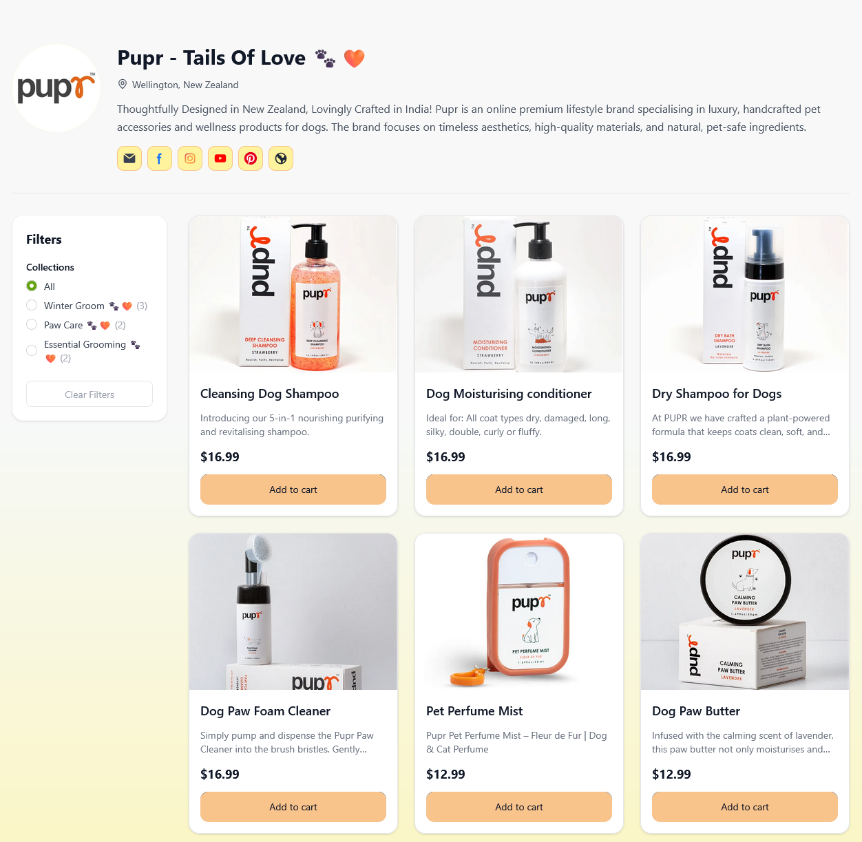 Sendd store dashboard preview desktop